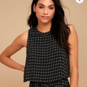 Worn 1x - Lulus black and white patterned romper